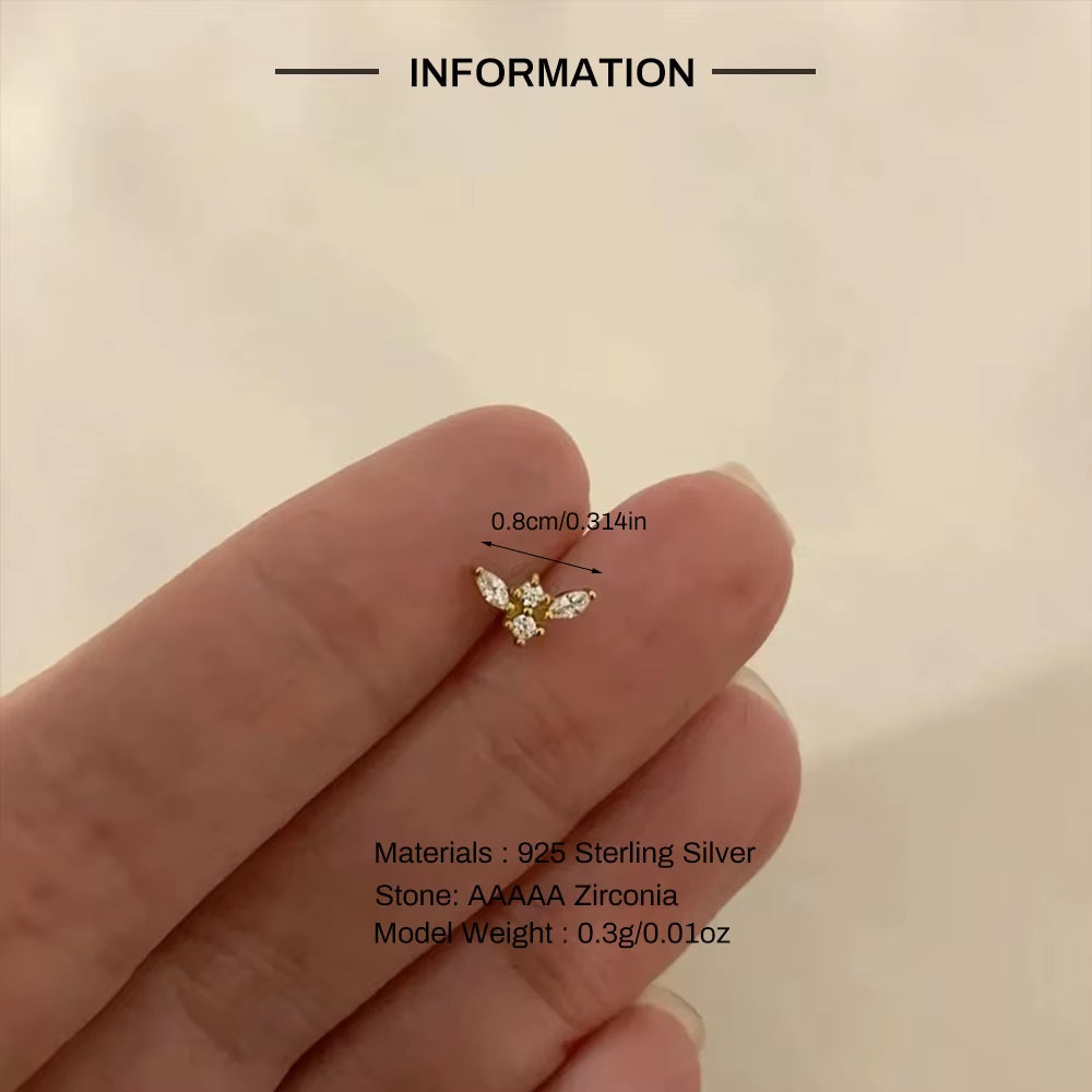 Luxe Line Mini Zircon Stud – A Spark of Modern Minimalism