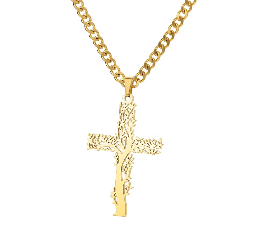 Vintage Cross Zircon Necklace – Faith Meets Timeless Elegance