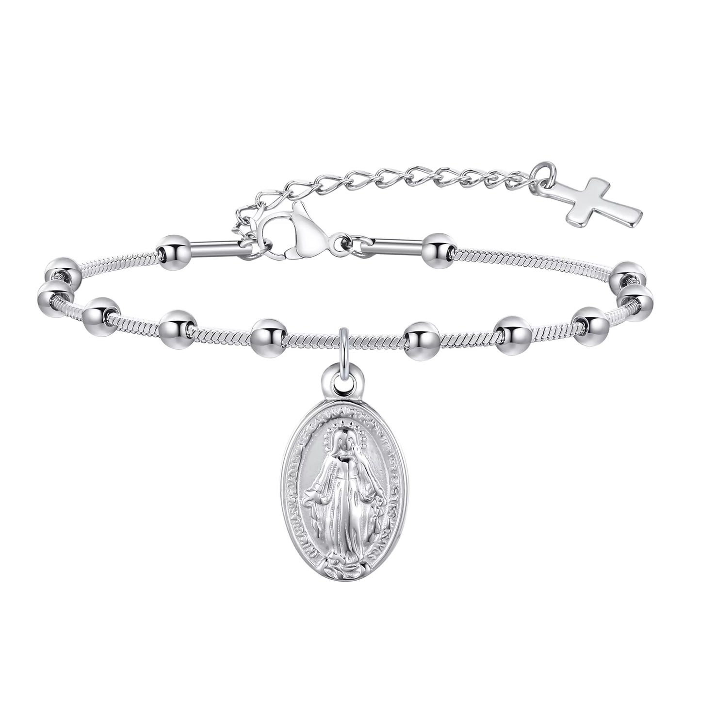 Divine Grace Rosary Bracelet – Faith Woven in Golden Beauty